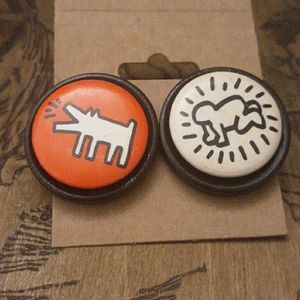 Handcrafted Keith Haring Earrings!